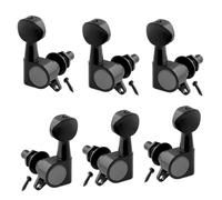 Tuner de guitare complet - Boutons de machine à guitare, boutons de tuning 3 gauches 3 droites | Boutons ovales pour guitare acoustique électrique, cordon, kit de pièces de tuning avec vis