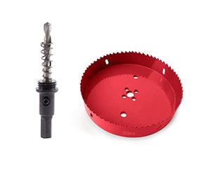 TUNEZ Scie cloche M42 bimétallique avec arbre hexagonal et forets de centrage en métal pour bois, métal, plaque de plâtre, fer, tuyau en plastique (170 mm)