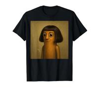 Tung Tung Sahur avec Une Coupe de Cheveux Bob Italian Brainrot Meme T-Shirt Graphique avec Valeur, Homme, Noir, S