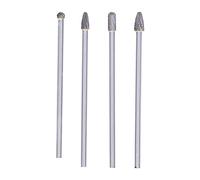 Tungsten Carbide Burr Set 4pcs | 150-160mm / 5.9-6.3in Single/Double File Pattern | Sturdy Tungsten Steel for Wood/Plastic/Soft Materials | 6mm Shank Diameter