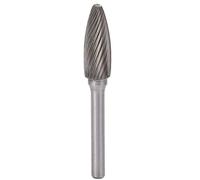 Tungsten Carbide Rotary Burr File Bit High Speed Single Cut Grinding Tool for Aviation Automotive Ship Machinery Silver 1 Piece