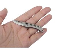 Tungyi Mini couteau de poche pliant, couteau EDC small pack, lame en acier inoxydable de 1,1 pouce, manche en titane, ultra - compact et léger