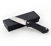 Tungyi Petit couteau de poche, lame en acier inoxydable 5Cr13, manche noir G10, rotation à roulement à billes avec serrure Liner, pour le quotidien, le camping en plein air
