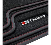 tuning-art A48-P3 Exclusive-Line Tapis de Sol pour Seat Leon 3 5F 2012-, Couture:Rouge