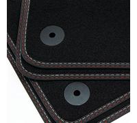 tuning-art BDN158 Tapis de Sol pour Seat Ibiza 3 6L Cordoba 2002-2008 Double Couture, Couture:Rouge/Argent