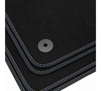 tuning-art BDN218 Tapis de Sol pour VW Polo 4 9N 2001-2009 Double Couture, Couture:Bleu/Argent