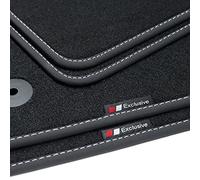 tuning-art BEF845 Exclusive-Line Tapis de Sol pour Fiat 500 2007-2013, Couture:Argent