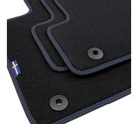 tuning-art D109 Suède Design Tapis de Sol pour Volvo XC40 2018-, Couture:2X Bleu