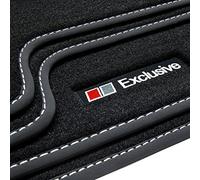 tuning-art Exclusive Line Tapis de Sol de Voitures adapté pour Audi A3 8V Sportback année 2013-2020, Couture:Argent