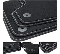 tuning-art Tapis de Sol pour Audi A3 8L 1996-2003 | 4-pièces Ajustement parfait Logo Système de fixation Bordure textile Coutures décoratives faites main Velours