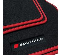 tuning-art Tapis de Sol pour Cupra Formentor 2020- | 4-pièces Ajustement parfait Sportline Système de fixation Bordure textile Coutures décoratives faites main Velours