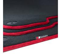 tuning-art Tapis de Sol pour Porsche Boxster 986 1996-2004 | 2-pièces Ajustement parfait Logo Système de fixation Bordure textile Coutures décoratives faites main Velours