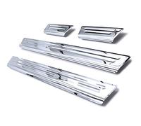 tuning-art XF519-1 Jeu de seuils de Porte pour Volkswagen Tiguan 3 CT1 2024- Acier INOX, Couleur:Chrome