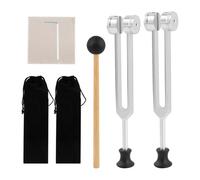Tuning Fork for Healing Set, 128hz 136.1hz Tuning Fork with Base, for Meditation Relaxation Stress Relief