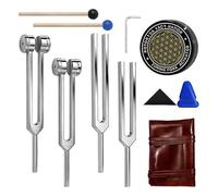 Tuning Forks for Healing Set (128Hz, 256Hz, 512Hz, 528Hz), Tuning Fork for Sound Healing Meditation Tool