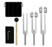 Tuning Forks Set-128 Hz, 256 Hz, 512 Hz, Tuning Forks Perfect for Healing, Chakra, Sound Therapy, Keep Body, Mind and Spirit