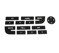 Tuning Intérieur Voiture Compatible avec Fiat pour Grand pour Punto Autocollants de réparation de bouton d'autoradio Autocollant de réparation de bouton de CD d'autoradio multimédia
