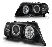 Tuning Tec LED Angel Eyes Combinaisons Phares Pour BMW 3er E46 01-05 Noir Set