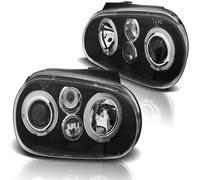 Tuning Tec LED Angel Eyes Scheinwerfer Pour VW Golf 4 97-03 Noir