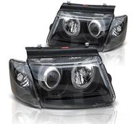 Tuning Tec LPVW26 Phares Avant Angel Eyes Pour VW Passat 3B 1996-2000 Noir