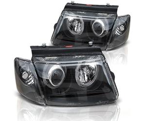 Tuning Tec LPVW26 Phares Avant Angel Eyes Pour VW Passat 3B 1996-2000 Noir
