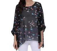 Tunique de plage pour femme - Sexy - Motif léopard - Bikini Cover Up - Élégant Boho - Poncho de plage - Protection solaire - Chemisier léger et respirant - Stretch - Séchage rapide, P noir., taille