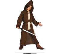 Tunique d'explorateur religieux à capuche Costume Pour Mardi Gras Festival Célébration Tenue, Taille : 128/134 Couleur : Marron