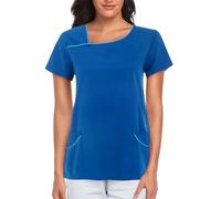 Tunique d'infirmière extensible à manches courtes pour femme - Vêtement médical et chirurgical pour cliniques médicales, infirmières, dentistes, vétérinaires, vêtements de esthéticienne et de