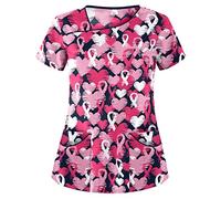 Tunique d'infirmière extensible à manches courtes pour femme - Vêtement médical et de travail pour cliniques médicales, infirmières, dentistes, vétérinaires, vêtements de esthéticienne et de