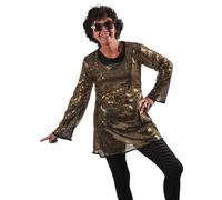 Tunique Disco Femme Sequins - Or Taille S/M Doré