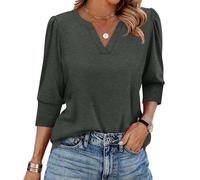 Tunique Femme Chic Et Elegant Country Longue Lin Vetement Sport Elegant Running Manche 3/4 Large Chic Élégant T Shirt Personnalisé Boheme Chemise Longue Femme Gris foncé XL