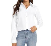 Tunique Femme Coton Lin Chemises Esprit Chemise Femme Col Polo Boutonné Manche Longue Tee Shirt Grande Taille Summer Top Chemise Classique Blouse Respirant Haut Chic Et Élégant Mode Tops