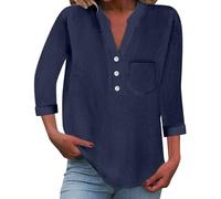 Tunique Femme Longue Haut Noir Femme Chic Et Elegant Chemisier Blanc Chemise Coton Ensemble Short Blanche sans Manche en Fleuri Vert Sauge Ete Fluide Longue 3/4