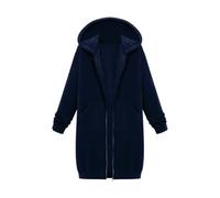 Tunique Femme Longue - Trench Coat Femme Mi Long Coat Polaire Hauts Super Doux Sweat avec Deux Poches Outwear Extérieur Tops Protection Solaire Coat Couleur Pure Sweat Automne Tunique