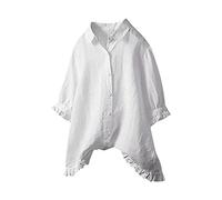 Tunique Femme Originale Chemise Rouge Lin Grande Taille Haut Rose Chic Et Elegant Soiree Chemisier Vêtement Noir Violet Pirate Blanc Habillé Robes Business De Soirée