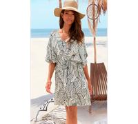 Tunique longue encolure en v dégagée - s.Oliver - crème-noir CRÈME-NOIR 40