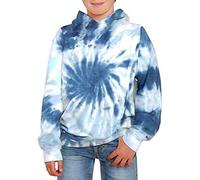 Tuniques Manches Courtes pour Filles en Coton à Longues avec Poches, Nouvelle Printemps et Automne Pull Cardigan Fille Court(Bleu Clair,11-12 Years)