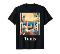 Tunis Tunisie Littoral Architecture Scène Méditerranéenne T-Shirt