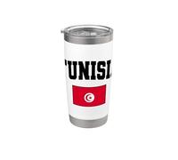 Tunisia - Drapeau de la Tunisie Supporters Tunisiens Gobelet isotherme en acier inoxydable double paroi