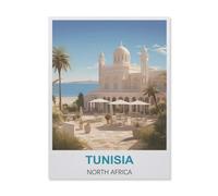 Tunisie Afrique du Nord，Puzzle 1000 Pièces Puzzle en Bois d'impression Haute Définition Défiez Le Problème Stimuler La Créativité Jeu Interactif（75x50cm）-IA80