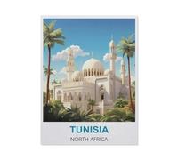 Tunisie, Afrique du Nord，Puzzle Jigsaw 1000 Pièces, Puzzle en Papier Adulte Jouets Anime Puzzles Difficiles, Puzzle Intéressant Jouets（50x70cm）-BH78