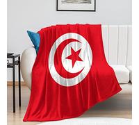 Tunisie Couvertures Tunisie Drapeau Jeter Couverture Pays Ville Souvenir Couverture Floue Pays Drapeau Super Doux Chaud Flanelle Couverture pour Canapé Lit Canapé Couverture Chaise Cadeau pour Hommes