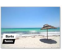 Tunisie - Djerba - Côte Sauvage, Aimant de réfrigérateur