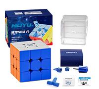 TUNJILOOL Moyu Weilong WRM V9 Magnetic Speed Cube 3x3, Cube Magique magnétique sans Autocollant, Jouet de Voyage pour Adultes et Enfants,MOYU 2023 Flagship