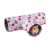 Tunnel à 3 Voies pour Cochon d'Inde Hamster Petit Lapin Tunnel de Jeu pour Petits Animaux de Compagnie Tunnels Tube d'Activité Cachette Lavable à 3 Voies pour Écureuil Hérisson Perruche