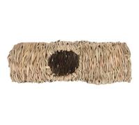 Tunnel à Cachette en Paille à Cinq Ouvertures pour Cochons D’Inde | Beige, Usage en Cage, Adapté aux Chinchillas, de Tunnel Structure Facile à Installer