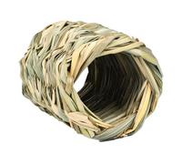 Tunnel caché dans le tube de jeu pour lapins tressés de 40 cm, jouet pour petits animaux domestiques, habitat interactif pour lapins | maison à mâcher fabriquée à la main pour actes