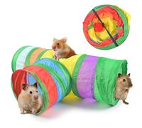 Tunnel Chat Jeu Chat,Tunnel Lapin Pet,Tunnel de Jeu pour Chat Chiot Lapin Petit Animal,Tube Pliable Jouet, pour Cochon d'Inde Chinchilla Furet Hamster Rat avec Balle