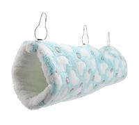 Tunnel Chaud en Peluche pour Petits Animaux, Lit Suspendu Vert | Léger, Coupe-vent, pour Jouer et Dormir, Maison de Couchage, Format Tunnel