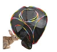 Tunnel Cube pour Chat - Tente de Jeu Ouverte Pop, Maison en Maille Respirante, Parc Pliable pour Animaux de Compagnie, Accessoire Compact adapté aux Voyages | Cube de repos pour escalade, balcon, Pati
